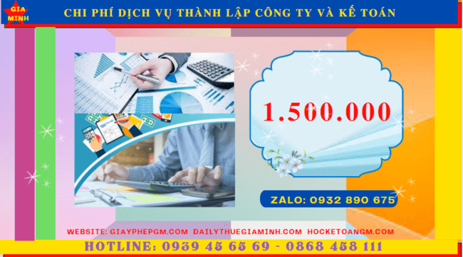 DỊCH VỤ THÀNH LẬP CÔNG TY VÀ KẾ TOÁN TẠI TP HỒ CHÍ MINH 5 Bảng giá dịch vụ kế toán thành lập công ty tại TP Hồ Chí Minh