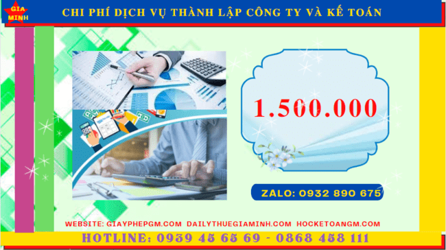 Dịch vụ thành lập công ty và kế toán tại trà vinh 5 Bảng giá dịch vụ kế toán thành lập công ty tại Trà Vinh