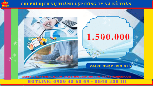 Dịch vụ thành lập công ty và kế toán tại vũng tàu 5 Bảng giá dịch vụ kế toán thành lập công ty tại Vũng Tàu