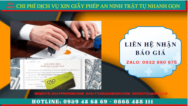Dịch vụ xin giấy phép an ninh trật tự nhanh gọn tại Lâm Đồng – Hỗ trợ trọn gói, uy tín 9 Bảng giá dịch vụ xin giấy phép an ninh trật tự nhanh gọn tại Lâm Đồng