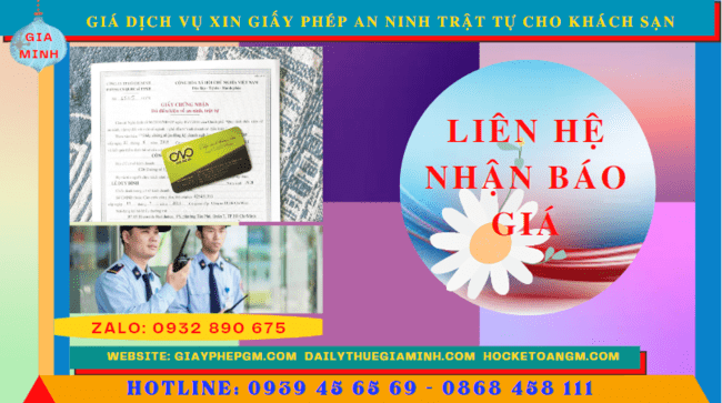Dịch vụ xin giấy phép an ninh trật tự cho khách sạn tại Hà Nam 8 Chi phí dịch vụ xin giấy phép an ninh trật tự cho khách sạn tại Hà Nam