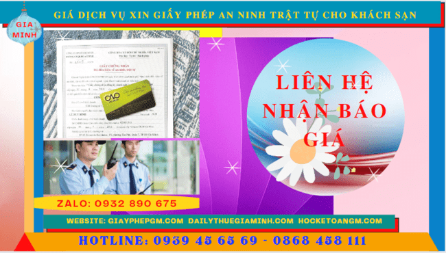 Dịch vụ xin giấy phép an ninh trật tự cho khách sạn tại Ninh Thuận 12 Chi phí dịch vụ xin giấy phép an ninh trật tự cho khách sạn tại Ninh Thuận