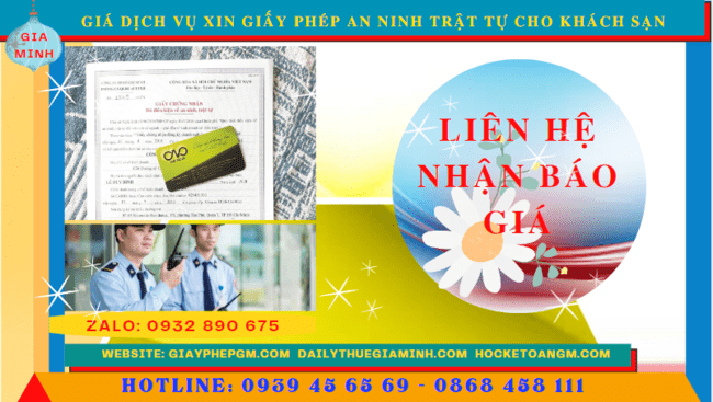 Dịch vụ xin giấy phép an ninh trật tự cho khách sạn tại Phú Yên 8 Chi phí dịch vụ xin giấy phép an ninh trật tự cho khách sạn tại Phú Yên