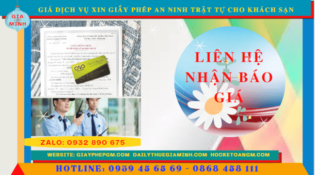 DỊCH VỤ XIN GIẤY PHÉP AN NINH TRẬT TỰ CHO KHÁCH SẠN TẠI TT HUẾ 12 Chi phí dịch vụ xin giấy phép an ninh trật tự cho khách sạn tại TT Huế