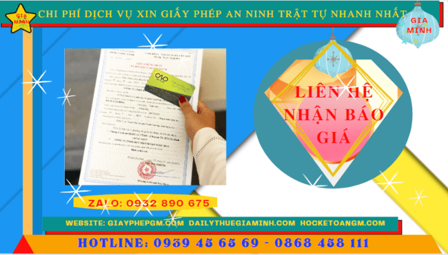 Chi phí làm giấy phép an ninh trật tự nhanh nhất tại Kiên Giang 