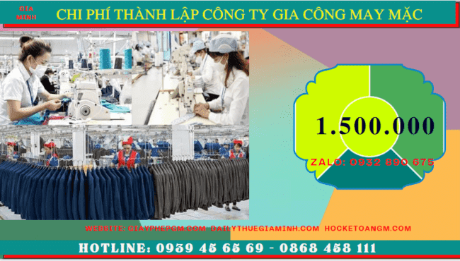 Chi phí thành lập công ty gia công may mặc trọn gói tại Đắk Lắk