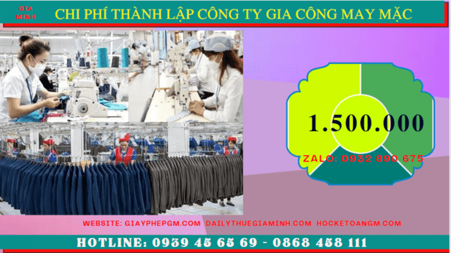 Chi phí thành lập công ty gia công may mặc trọn gói tại Gia Lai