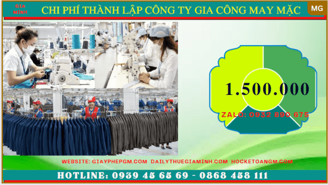 Chi phí thành lập công ty gia công may mặc trọn gói tại Hậu Giang