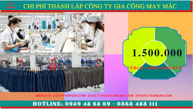 Chi phí thành lập công ty gia công may mặc trọn gói tại Khánh Hòa