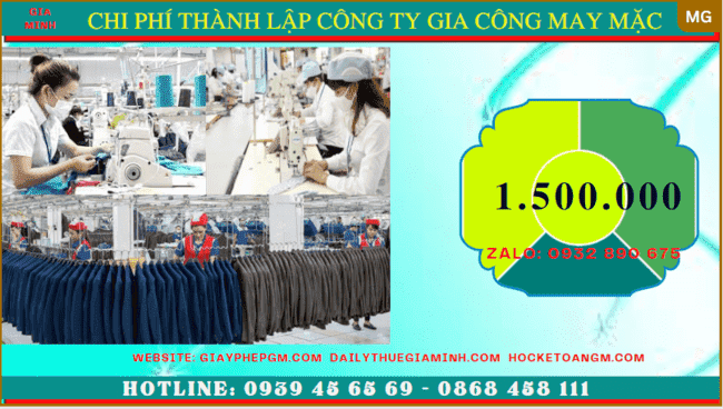 THÀNH LẬP CÔNG TY GIA CÔNG MAY MẶC TẠI NAM ĐỊNH 5 Chi phí thành lập công ty gia công may mặc trọn gói tại Nam Định