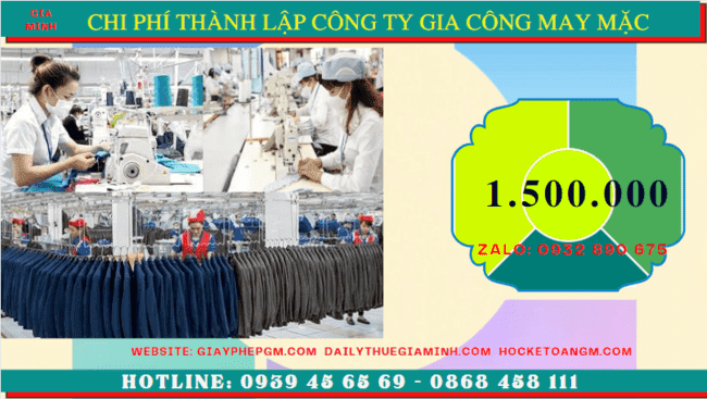 Chi phí thành lập công ty gia công may mặc trọn gói tại Phú Quốc