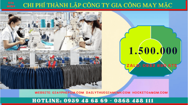 THÀNH LẬP CÔNG TY GIA CÔNG MAY MẶC TẠI QUẢNG NINH 5 Chi phí thành lập công ty gia công may mặc trọn gói tại Quảng Ninh