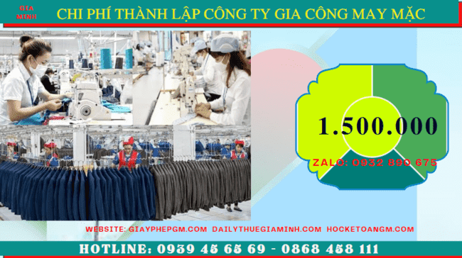 Chi phí thành lập công ty gia công may mặc trọn gói tại Trà Vinh