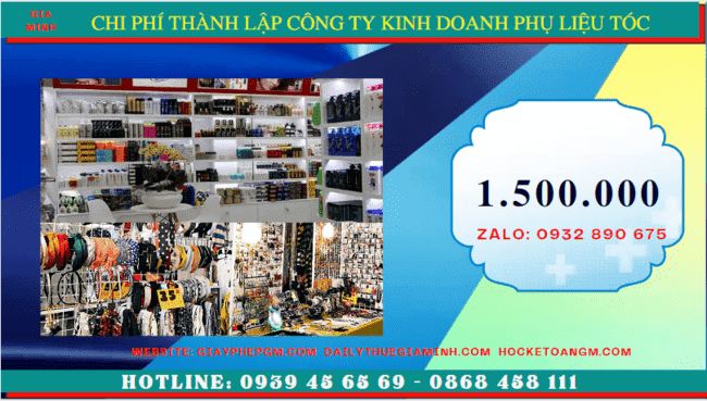 Thành lập công ty kinh doanh phụ liệu tóc tại Khánh Hoà 5 Chi phí thành lập doanh nghiệp kinh doanh phụ liệu tóc uy tín tại Khánh Hòa