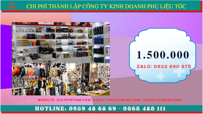Thành lập công ty kinh doanh phụ liệu tóc tại Quảng Nam 5 Chi phí thành lập doanh nghiệp kinh doanh phụ liệu tóc uy tín tại Quảng Nam