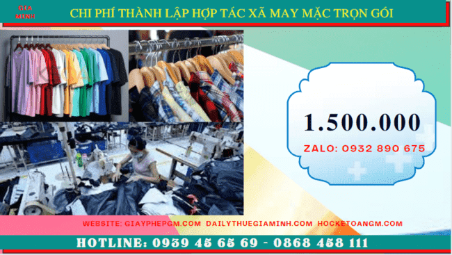 Chi phí thành lập hợp tác xã trọn gói tại Bà Rịa Vũng Tàu