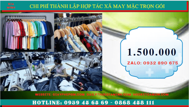 Chi phí thành lập hợp tác xã trọn gói tại Bình Định