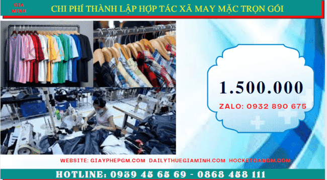 Chi phí thành lập hợp tác xã trọn gói tại Đồng Nai