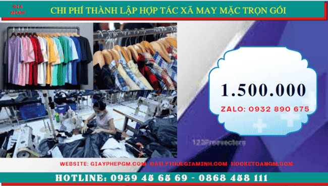 dịch vụ thành lập hợp tác xã may mặc trọn gói tại Hải Dương - nhanh chóng và uy tín 7 Chi phí thành lập hợp tác xã trọn gói tại Hải Dương
