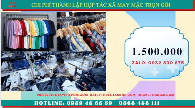 Chi phí thành lập hợp tác xã trọn gói tại Hậu Giang