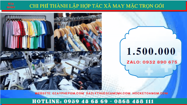 Thành lập hợp tác xã may mặc tại thành phố Cần Thơ 5 Chi phí thành lập hợp tác xã trọn gói tại Thành Phố Cần Thơ