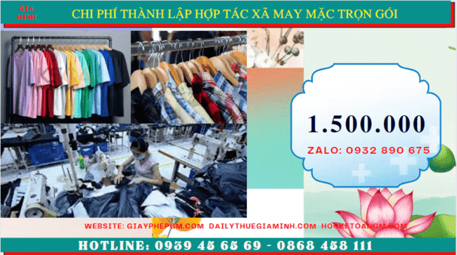 Dịch vụ thành lập hợp tác xã may mặc trọn gói tại Tiền Giang - nhanh chóng 5 Chi phí thành lập hợp tác xã trọn gói tại Tiền Giang