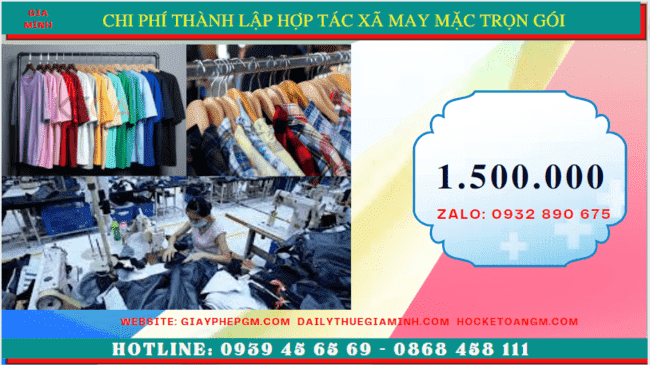 Chi phí thành lập hợp tác xã trọn gói tại Quận Ninh Kiều