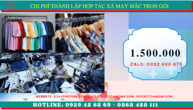 Chi phí thành lập hợp tác xã trọn gói tại Thành phố Châu Đốc