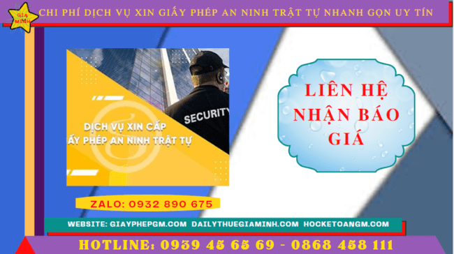 DỊCH VỤ XIN GIẤY PHÉP AN NINH TRẬT TỰ NHANH GỌN UY TÍN TẠI TP ĐÀ NẴNG 5 Chi phí xin giấy phép an ninh trật tự nhanh gọn uy tín tại TP Đà Nẵng