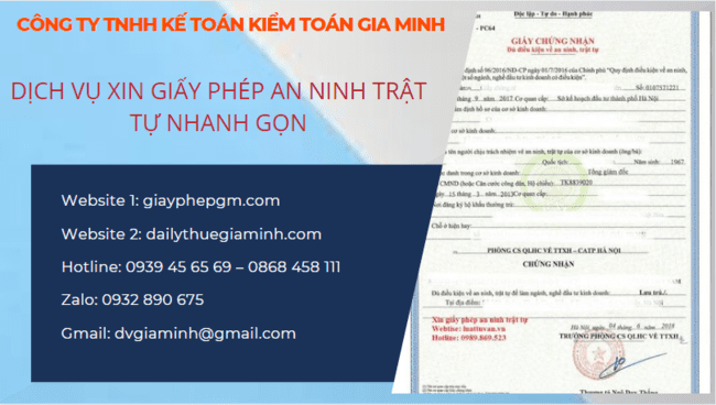 DỊCH VỤ XIN GIẤY PHÉP AN NINH TRẬT TỰ NHANH GỌN TẠI BẮC NINH 4 Cung cấp dịch vụ xin giấy phép an ninh trật tự tại Bắc Ninh