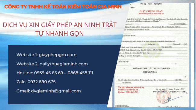Dịch vụ xin giấy phép an ninh trật tự nhanh gọn tại Sơn La – Uy tín, hiệu quả 4 Cung cấp dịch vụ xin giấy phép an ninh trật tự tại Sơn La