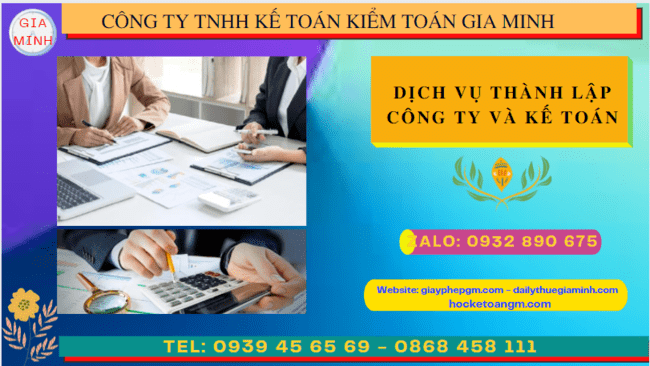 Dịch vụ kế toán và thành lập công ty tại Bình Dương