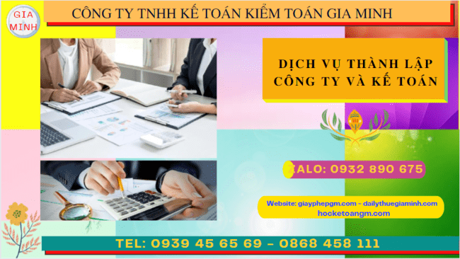Dịch vụ kế toán và thành lập công ty tại Cà Mau