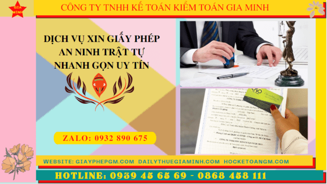 Dịch vụ xin giấy phép an ninh trật tự nhanh gọn uy tín tại Hà Nội 4 Dịch vụ làm giấy phép an ninh trật tự nhanh gọn tại Hà Nội