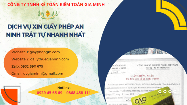 Dịch vụ pháp lý xin giấy phép an ninh trật tự nhanh nhất tại Kiên Giang