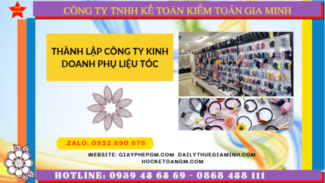 Thành lập công ty kinh doanh phụ liệu tóc tại ninh thuận 6 Dịch vụ thành lập công ty kinh doanh phụ liệu tóc uy tín tại Ninh Thuận