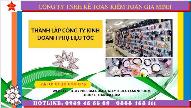 Thành lập công ty kinh doanh phụ liệu tóc tại tây ninh 6 Dịch vụ thành lập công ty kinh doanh phụ liệu tóc uy tín tại Tây Ninh