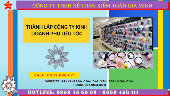 Dịch vụ thành lập công ty kinh doanh phụ liệu tóc uy tín tại TP Hồ Chí Minh