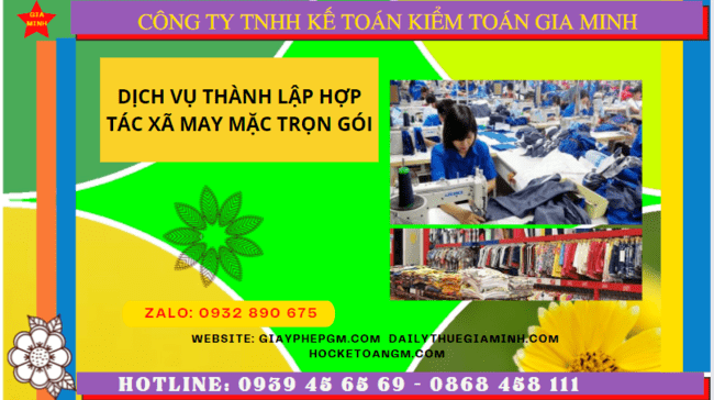 Dịch vụ thành lập hợp tác xã may mặc trọn gói tại Bà Rịa Vũng Tàu