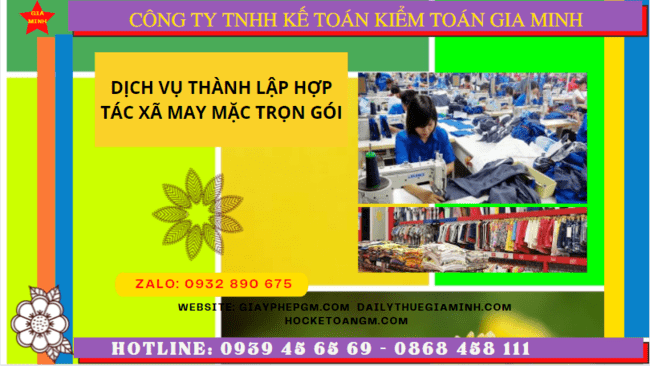 Dịch vụ thành lập hợp tác xã may mặc tại Đồng Nai