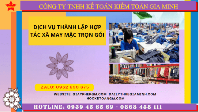 Dịch vụ thành lập hợp tác xã may mặc trọn gói tại Đồng Tháp