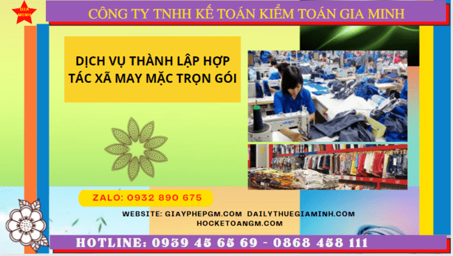 Dịch vụ thành lập hợp tác xã may mặc trọn gói tại Hậu Giang
