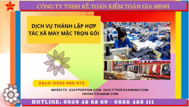 DỊCH VỤ THÀNH LẬP HỢP TÁC XÃ MAY MẶC TRỌN GÓI TẠI HÒA BÌNH 6 Dịch vụ thành lập hợp tác xã may mặc trọn gói tại Hòa Bình