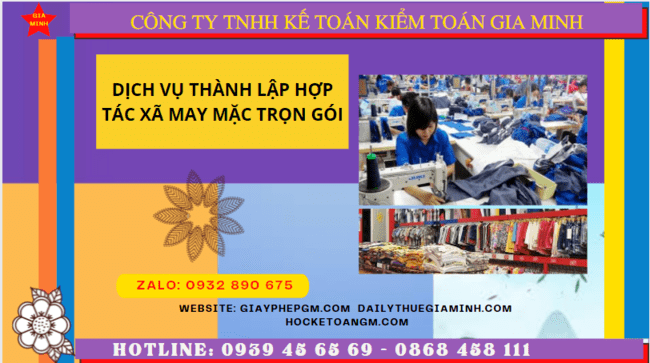 Dịch vụ thành lập hợp tác xã may mặc trọn gói tại Kiên Giang