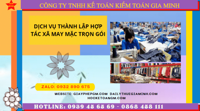 Dịch vụ thành lập hợp tác xã may mặc trọn gói tại Long An