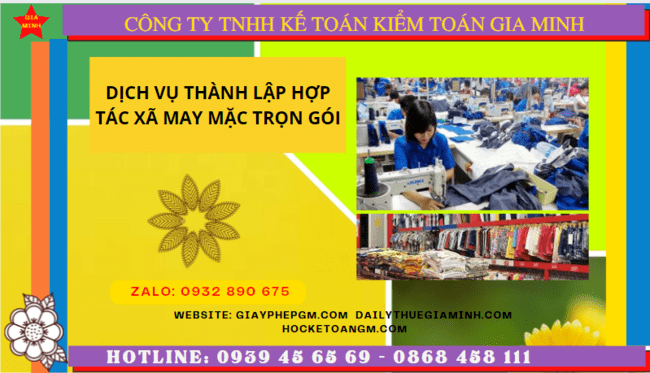 Dịch vụ thành lập hợp tác xã may mặc trọn gói tại Phú Yên - dịch vụ nhanh chóng 6 Dịch vụ thành lập hợp tác xã may mặc trọn gói tại Phú Yên