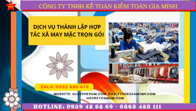 Dịch vụ thành lập hợp tác xã may mặc trọn gói tại Thành Phố Hồ Chí Minh