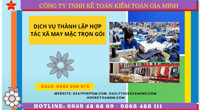 Dịch vụ thành lập hợp tác xã may mặc trọn gói tại Tiền Giang - nhanh chóng 6 Dịch vụ thành lập hợp tác xã may mặc trọn gói tại Tiền Giang