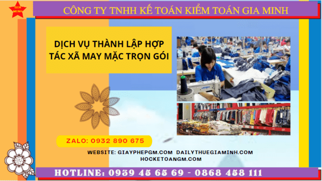Dịch vụ thành lập hợp tác xã may mặc trọn gói tại TP Cần Thơ