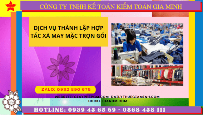 Dịch vụ thành lập hợp tác xã may mặc trọn gói tại Vĩnh Long